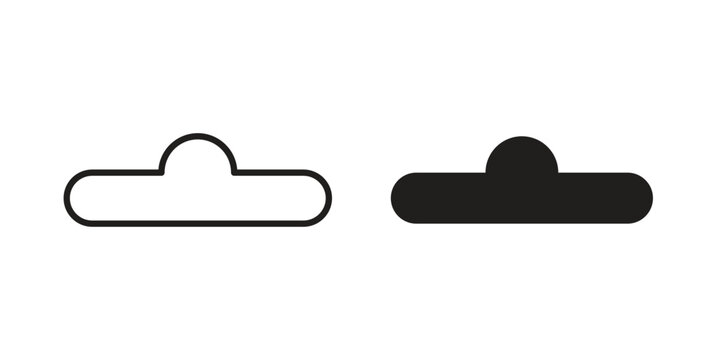 Euro hook icons. Black and White Vector Icons. can be used web and mobile