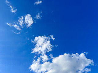 Wispy Cirrus Clouds over Clear Blue Sky