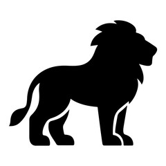 Silhouette of an animal on a white background isolated on white background