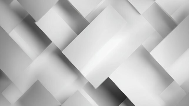 Modern abstract background with dynamic geometric shapes in neutral white and gray tones, ideal for professional presentation or website design projects