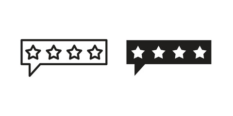 Rating icons. Black and White Vector Icons. can be used web and mobile