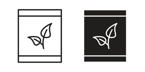 Seeds icons. Black and White Vector Icons. can be used web and mobile