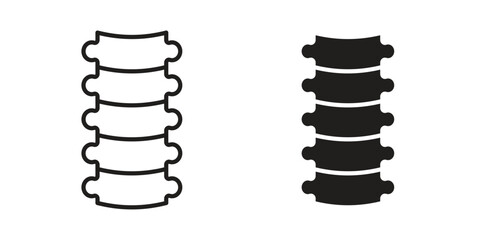 Spinal column icons. Black and White Vector Icons. can be used web and mobile