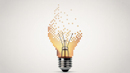 Digital pixel lightbulb ignites creative thinking, innovative solutions