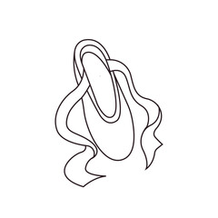 ballet shoes en pointe sole dance slipper pink emoji symbol sign icon vector illustration isolated flat