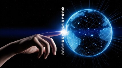 Connect globally networking with digital interface and social platform