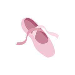 ballet shoes en pointe sole dance slipper pink emoji symbol sign icon vector illustration isolated flat