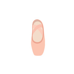 ballet shoes en pointe sole dance slipper pink emoji symbol sign icon vector illustration isolated flat