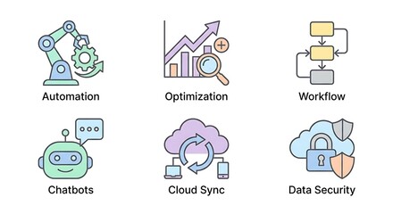 Digital Transformation Technology Icons Collection