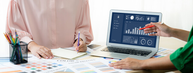 Business data dashboard provide brisk business intelligence analytic for marketing strategy planning