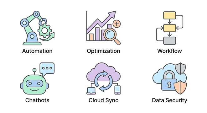 Digital Transformation Technology Icons Collection