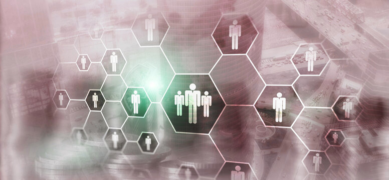 Social media network concept. Business Finance Technology