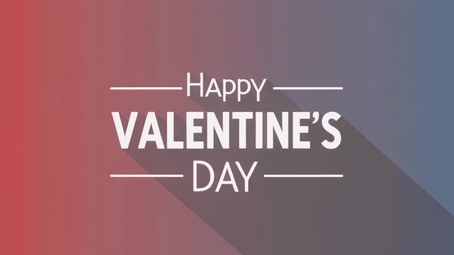 Celebrate love with a Happy Valentine's Day greeting card, featuring a modern design with clean typography and a gradient background