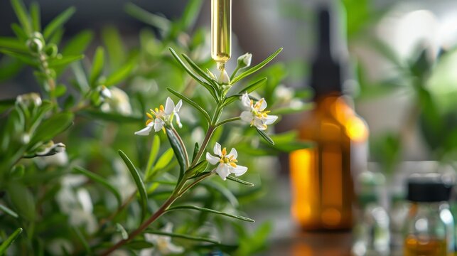 Biotechnology research  chemical testing of herbal plant samples with natural extracts method