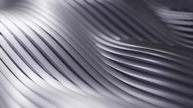 Modern design features sleek silver waves created with high-quality materials for artistic appeal