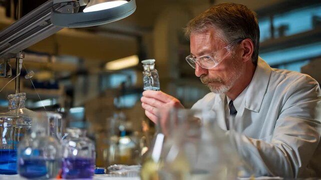 Scientist carefully mixing elements in lab to develop zirconium alloys optimized for nuclear reactor stability and corrosion resistance.