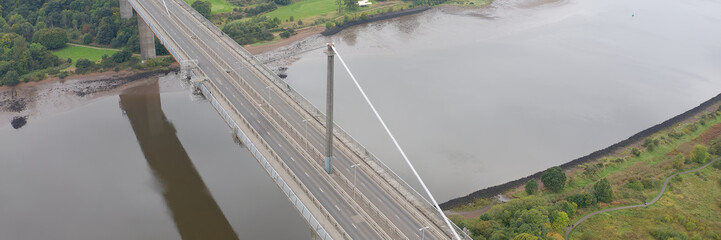 Erskine bridge over the River Clyde connecting Renfrewshire with West Dunbartonshire