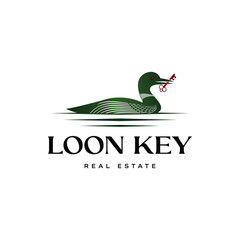 Fototapeta premium LOON KEY real estate logo vector illustration