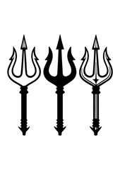 Set of Trident Weapon Icons