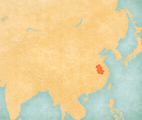 Naklejka premium Map of China - Anhui