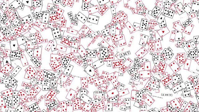  Many suits poker playcards ideal as Gambling concept on white background
