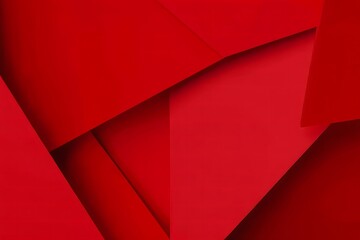 Abstract Red Geometric Background with Layered Effect