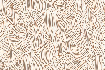Abstract Copper Line Art Background - Fluid Dynamic Texture