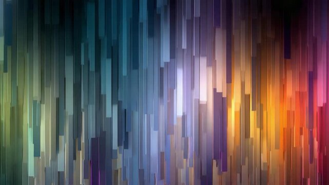 Dynamic abstract 3d blocks with vibrant gradient colors creating an energetic digital pattern