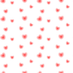 Heart pattern. Seamless pattern with abstract blurred hearts. Template for fabric, packaging, cards, screensavers, and background images.