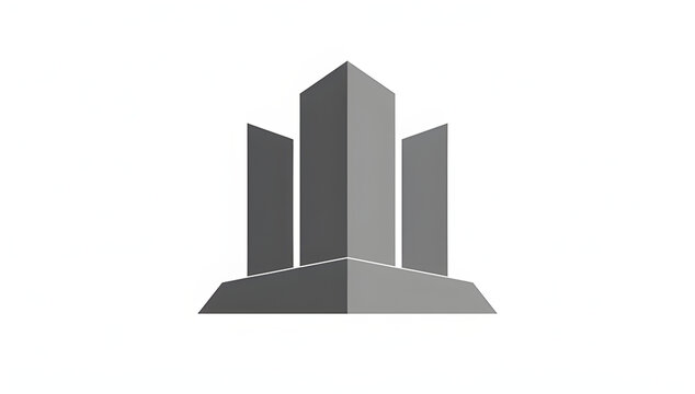SEO Title: Geometric Skyscraper Towers Logo - Modern Real Estate, Construction, Architecture, and Corporate Symbol