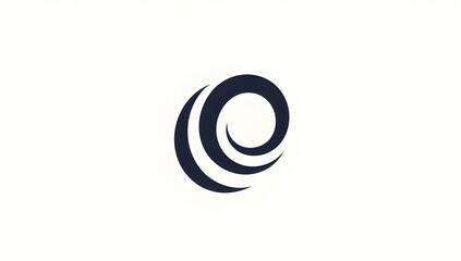SEO Title: Abstract Swirl or Spiral Logo - Dynamic Flow, Circular Motion, Energy, and Communication Symbol