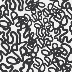 Bold vector graffiti seamless pattern with abstract tags