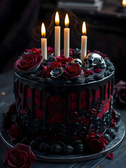 Dulce Sombrío: Pastel de Cumpleaños en Estética Victoriana