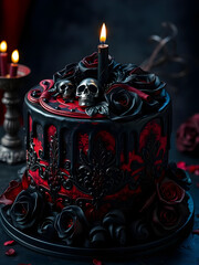 El Pastel de Cumpleaños del Luto Elegante