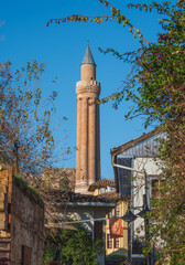 Naklejka premium yivli minare. ulu cami. grand mosque. Alaeddin Camii. Kaleici old town. antalya, turkey.
