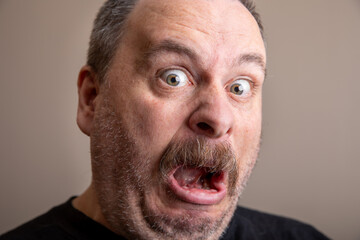 Obraz premium close up of a shocked man