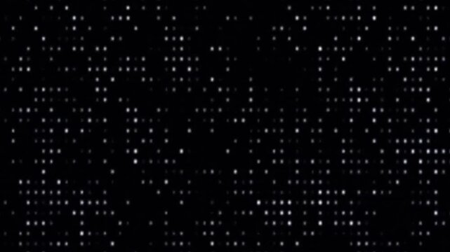 Digital Video Matrix Array of Luminous Pixels on Black
