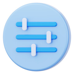 Filter User Interface 3D Icon