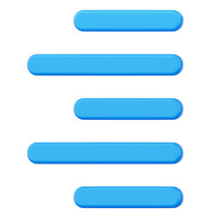 align text right User Interface 3D Icon