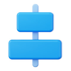 Align Center User Interface 3D Icon