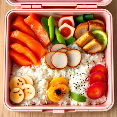 Bento Rosa Gourmet: Delicadeza Japonesa en Cada Detalle