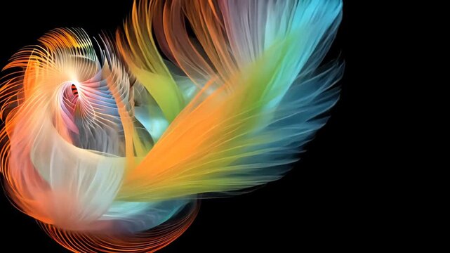 Abstract Color Swirl: A vibrant tapestry of hues unfolds in an abstract design. Delicate lines and soft gradients intermingle, creating a sense of movement and visual harmony. 