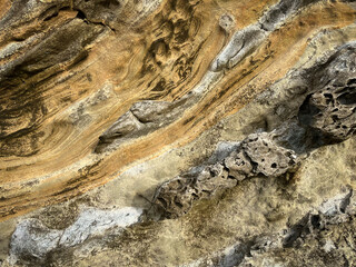 abstract forms in the rocks of Labetxu in the Basque country