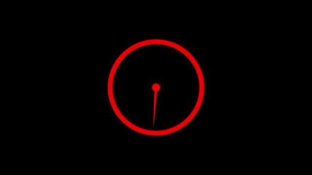 clock icon.clock face animation video on black background,abstract new fast clock icon animation .