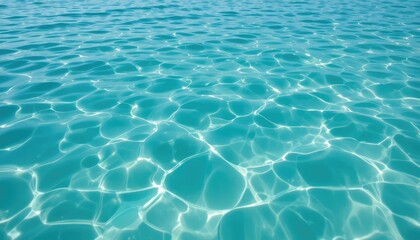 Turquoise water with gentle ripples and free space for text