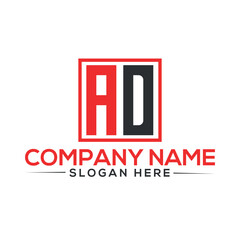 ad Letter modern Logo Design Vector logo . Minimal ad logo template background in illustrator.
