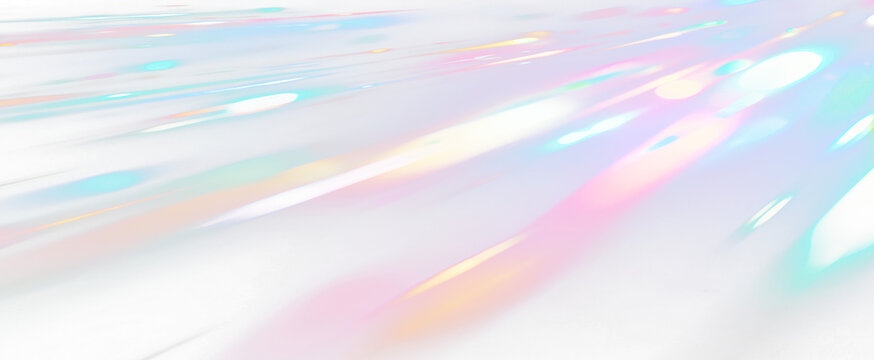 Soft drifting streaks of pastel light with pearlescent reflections on a transparent background. Gentle flowing glow ideal for dreamy compositions, holographic accents and modern visual effects.