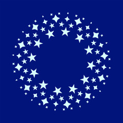 Simple Star Shape Abstract Design Radial Vector Graphic Template