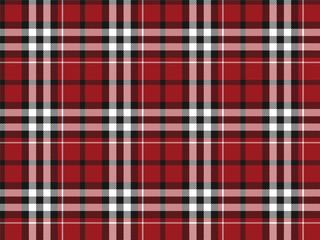 Holiday tartan plaid seamless pattern, red white gray modern winter check seamless background. Great for stylish Christmas textiles, prints, stationary and minimalist seasonal designs
