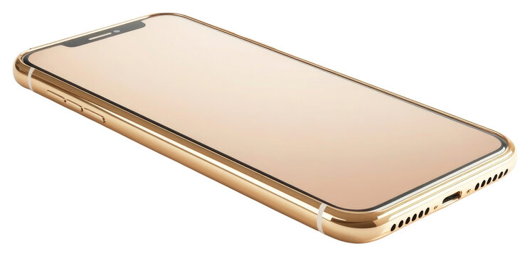 PNG Smartphone illustration gold electronics.